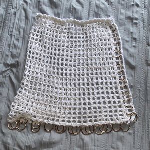 White gold ring swim cover skirt